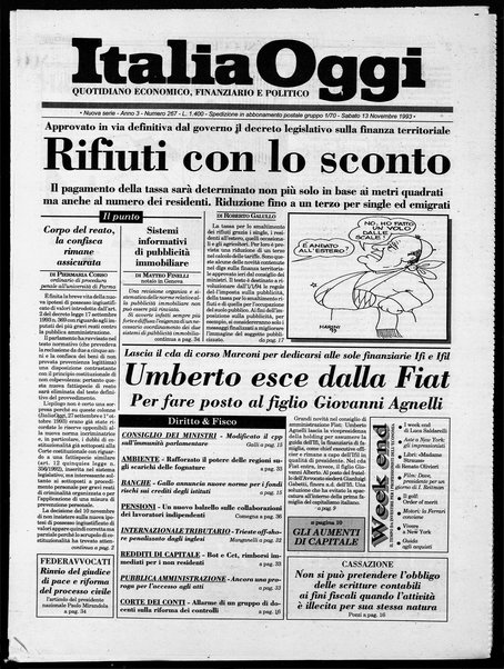 Italia oggi : quotidiano di economia finanza e politica